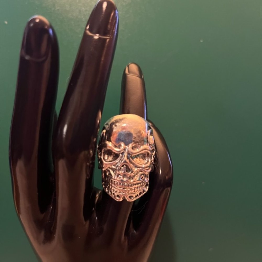 Another Big Skull Biker's Ring
